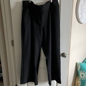 Black wide leg trousers